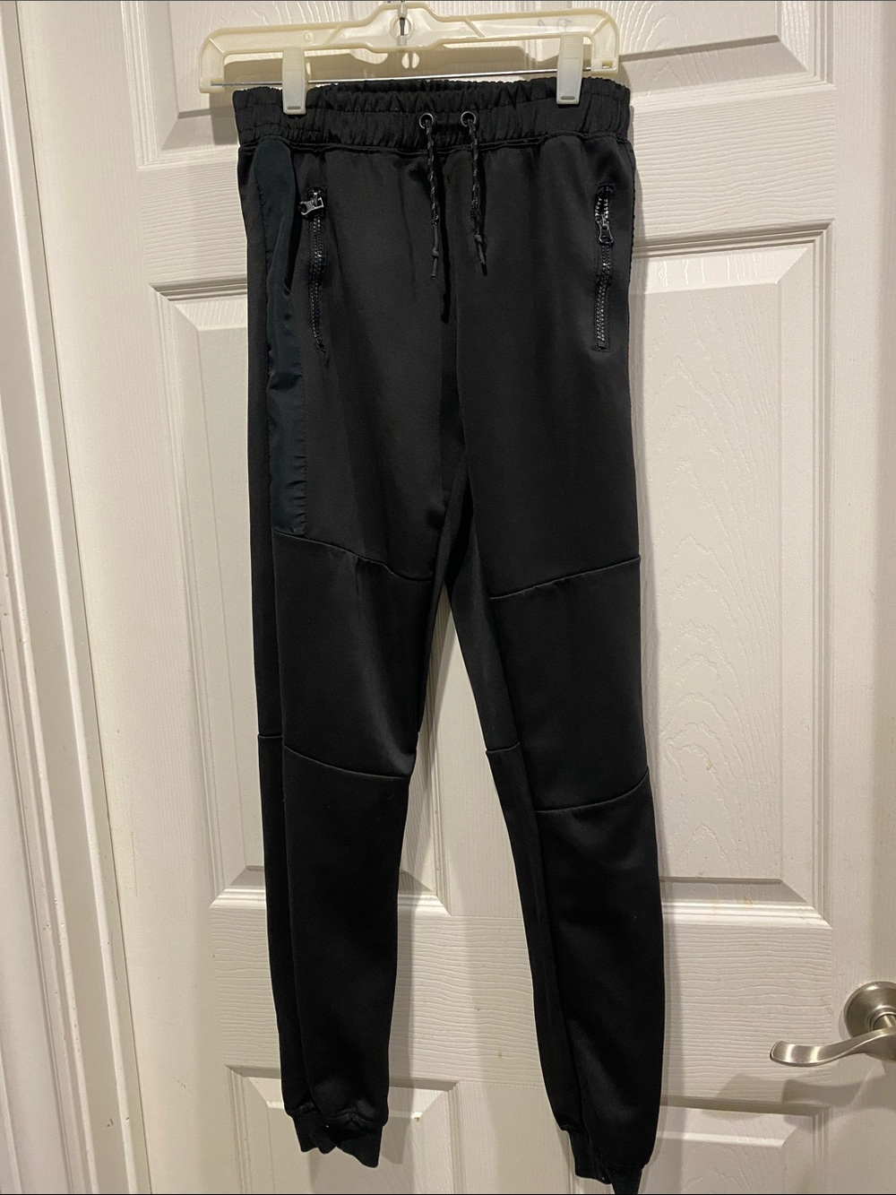 Kids Black Jogger Sweatpants with Zip Pockets